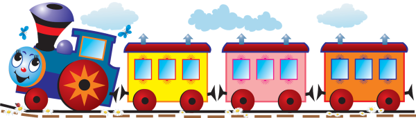 Паровоз с вагонами