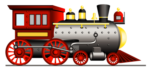 Паровоз на белом фоне