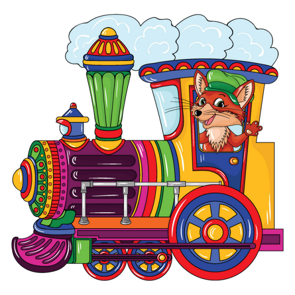 Паровозик рисунок