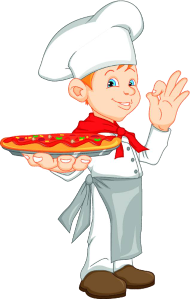Поваренок на прозрачном фоне для детей