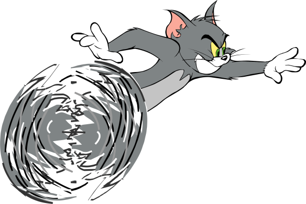 Кот из том и Джерри бежит