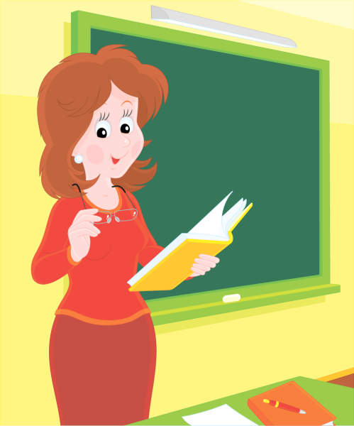 Учительница мультяшный