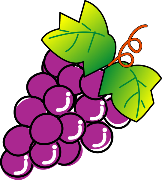 Виноград мультяшный