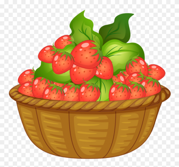 Дети с корзинкой клубники