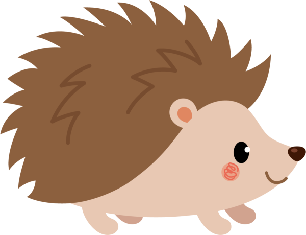 Ежик без фона