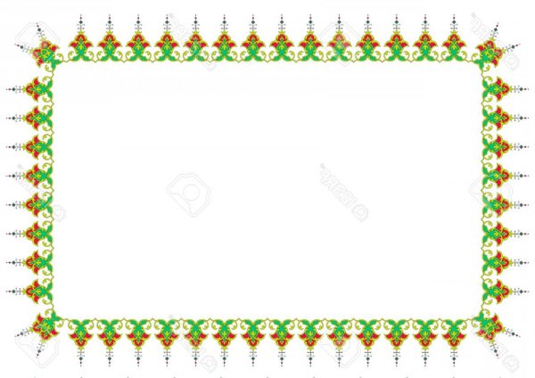 Рамка с татарским орнаментом без фона