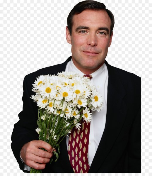 Мужчина с цветами