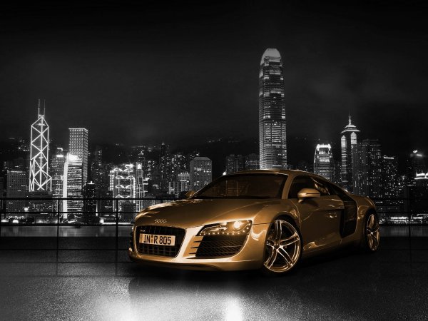 Ауди р8 Золотая