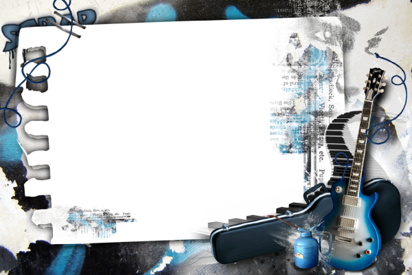 Фоторамка в музыкальном стиле