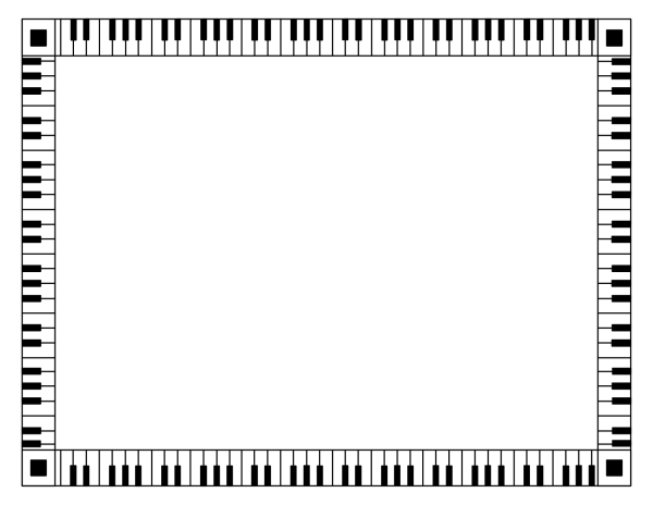 Рамка музыкальная на прозрачном фоне