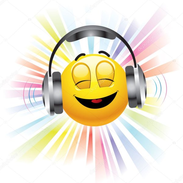 Смайлик наушники