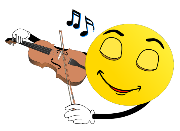 Смайлики с музыкальными инструментами