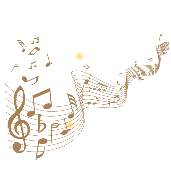 Нотки на прозрачном фоне для фотошопа