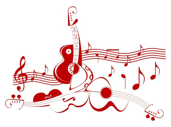 Музыкальный орнамент без фона