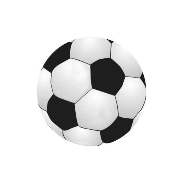 Футбольный мячик на прозрачном фоне