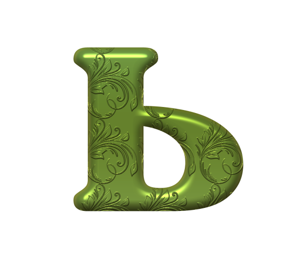 Буква а зеленая