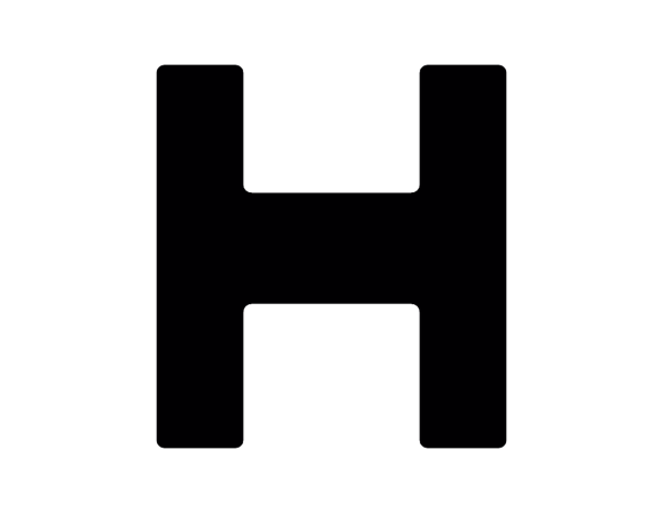 Буква н черная