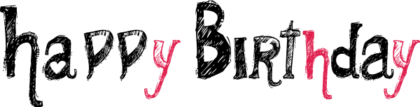 Happy Birthday надпись без фона