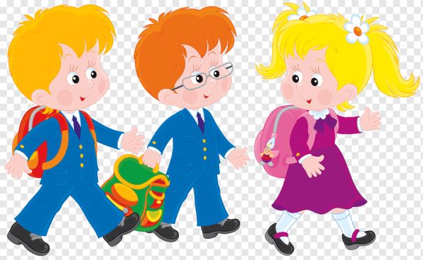 Ученики идут в школу фон