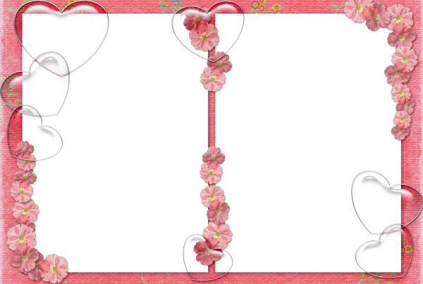 Романтические рамки на прозрачном фоне