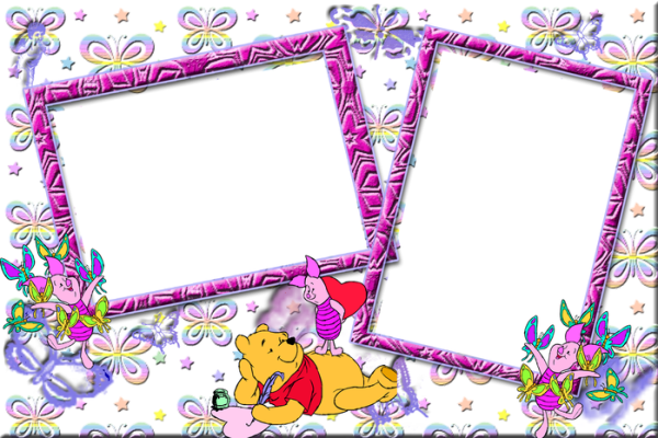 Двойная рамка с днем рождения детям