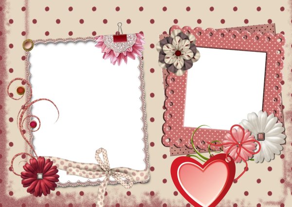 Двойные рамки для фотошопа на прозрачном фоне