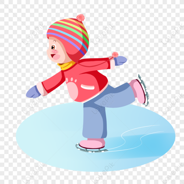 Дети на коньках вектор