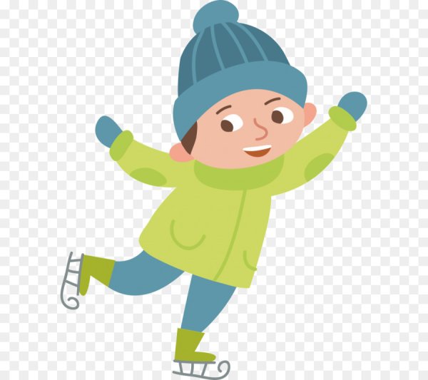 Мальчик катается на коньках для детей