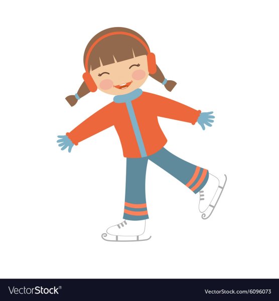 Человечек катается на коньках