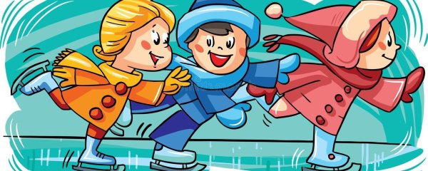 Кататься на коньках иллюстрация