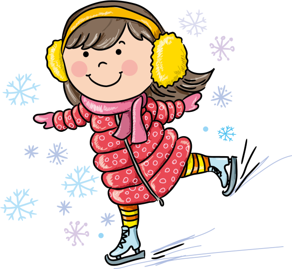 Девочка катается на коньках для детей