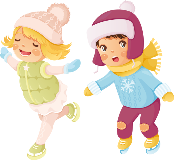 Зима для детей на прозрачном фоне