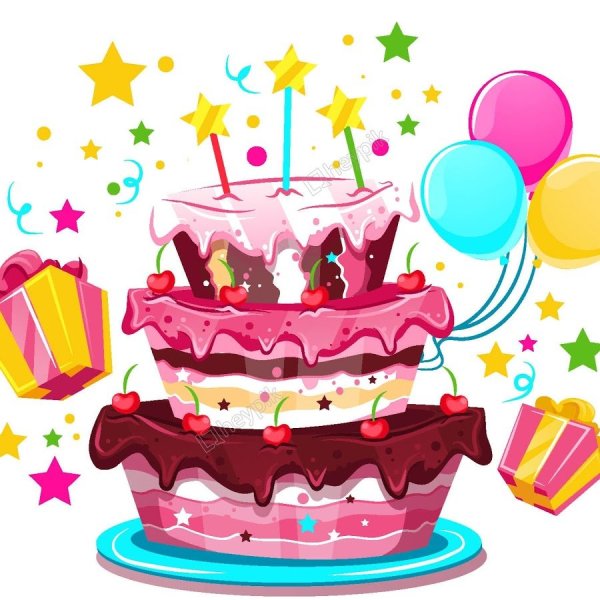 Открытка торт