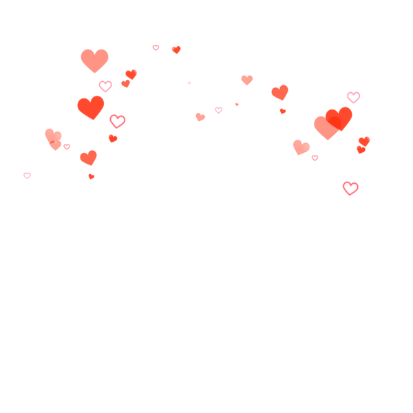 Сердечки на белом фоне