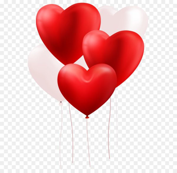 Шарики сердечки без фона