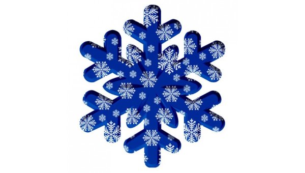 Синие снежинки
