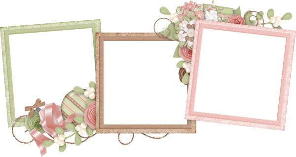 Тройная рамка на прозрачном фоне