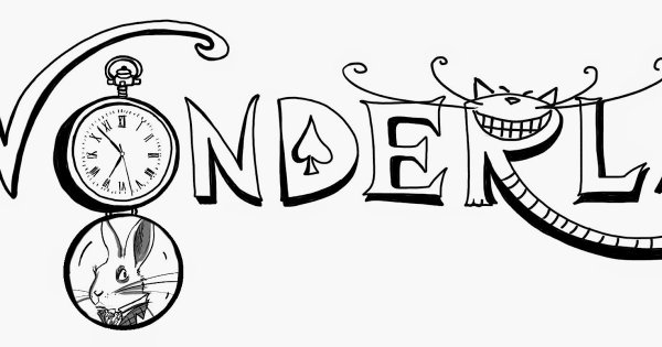 Алиса в стране чудес надпись