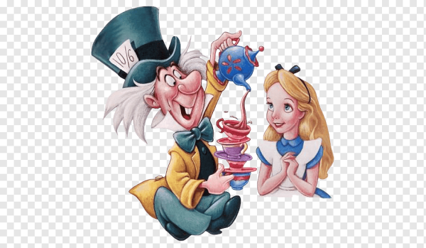 Алиса в стране чудес герои на белом фоне