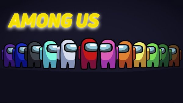 Among us надпись