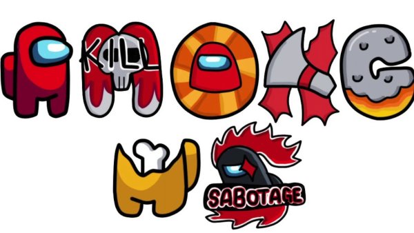 Among us надпись