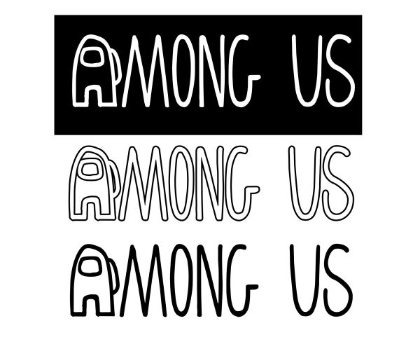 Among us надпись