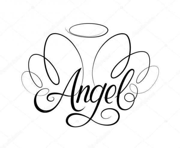 Надпись ангел