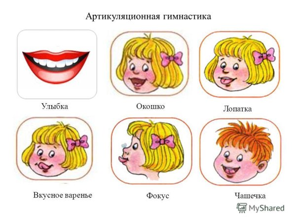 Артикуляционная гимнастика карточки