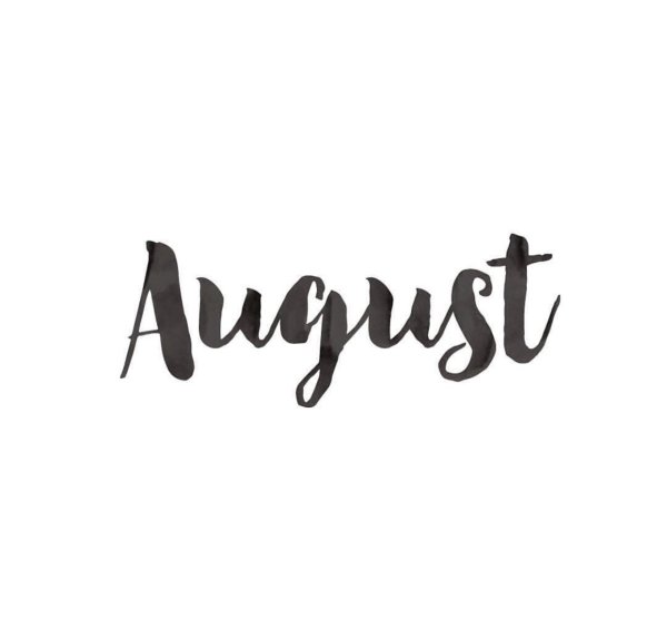 August надпись