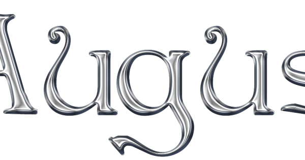 Август надпись