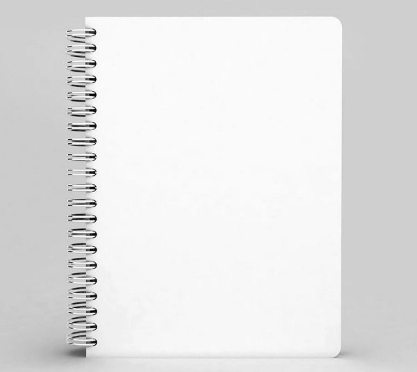 Макет блокнота на пружине