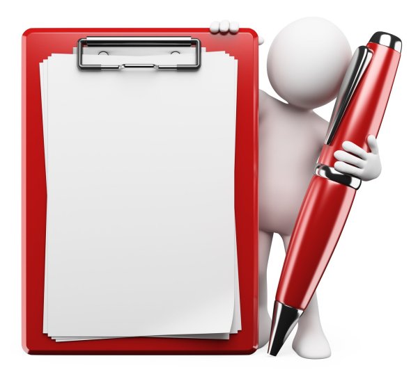 Человечек с блокнотом