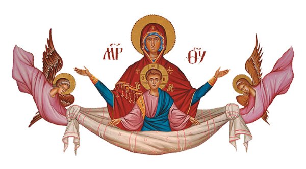 Богородица на белом фоне