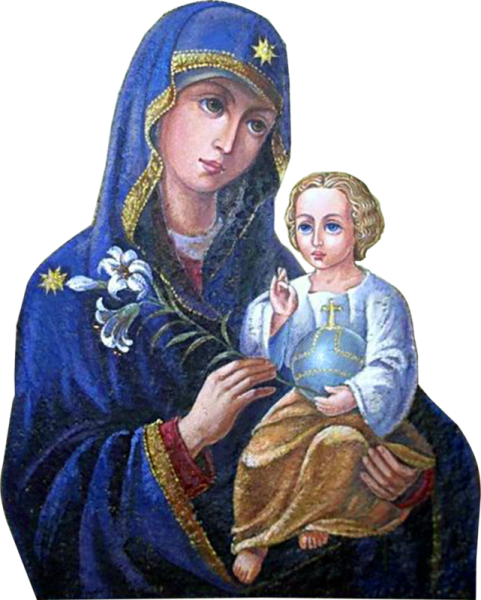 Богородица на прозрачном фоне